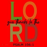 Give Thanks To The Lord Psalm 106:1 Santa Hat thumb 1