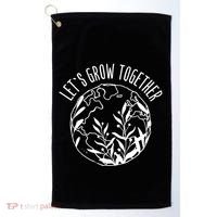 Let's Grow Together Autism Awareness Month Gift Golf Towel thumb 0