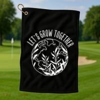 Let's Grow Together Autism Awareness Month Gift Golf Towel thumb 1