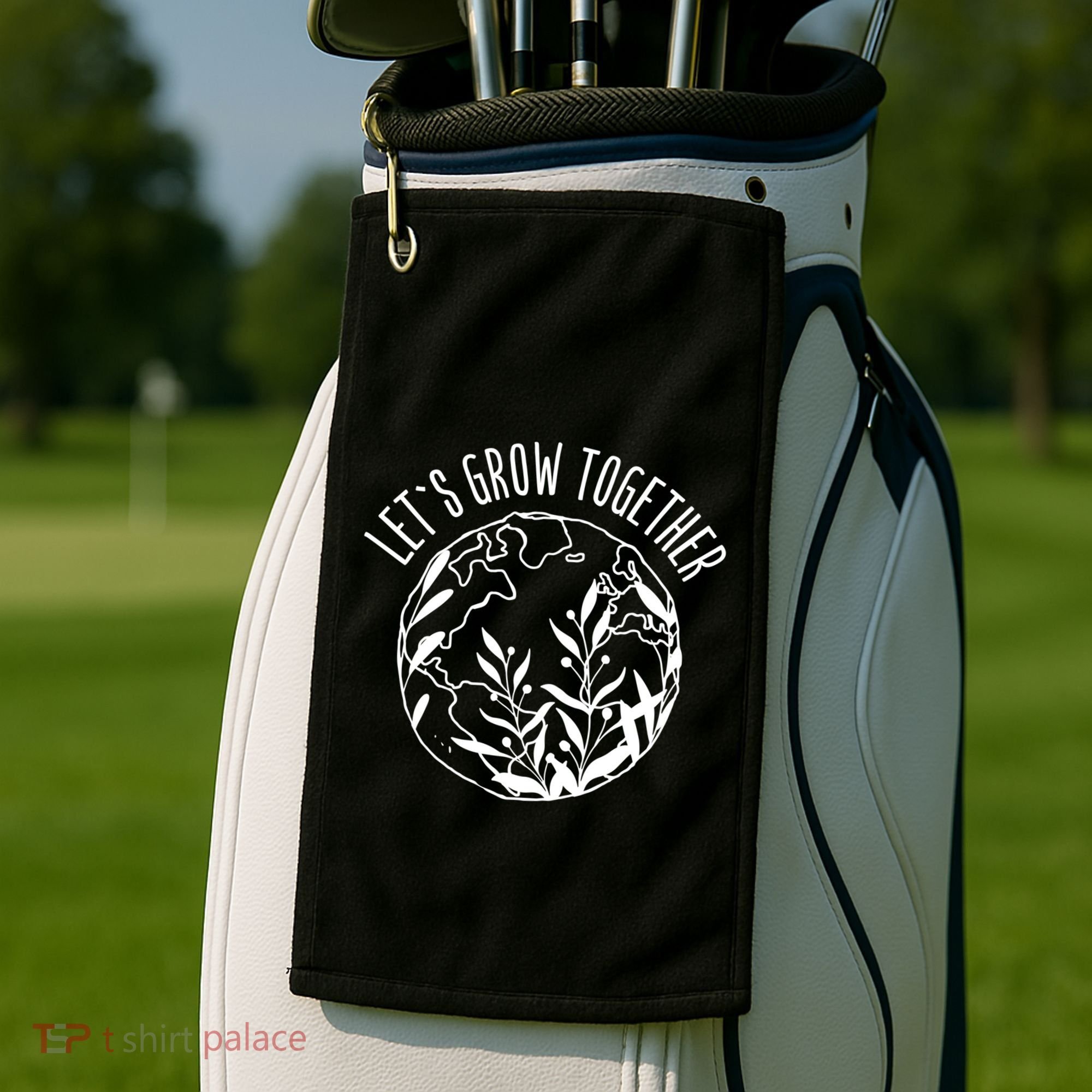 Let's Grow Together Autism Awareness Month Gift Golf Towel