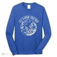 Let's Grow Together Autism Awareness Month Gift Long Sleeve Shirt thumb 0