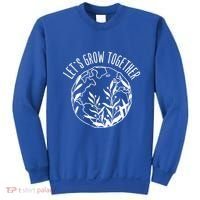 Let's Grow Together Autism Awareness Month Gift Sweatshirt thumb 0