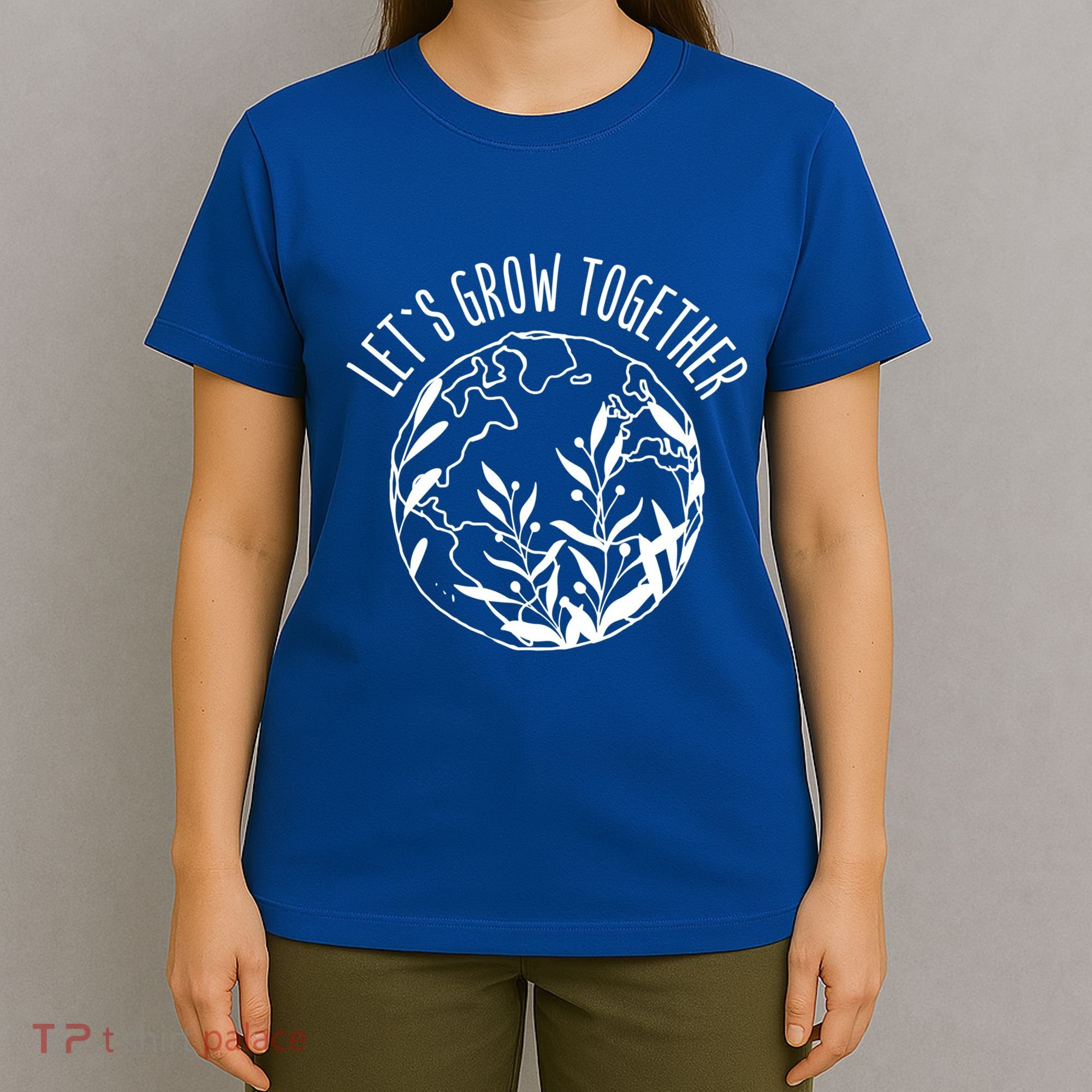 Let's Grow Together Autism Awareness Month Gift T-Shirt