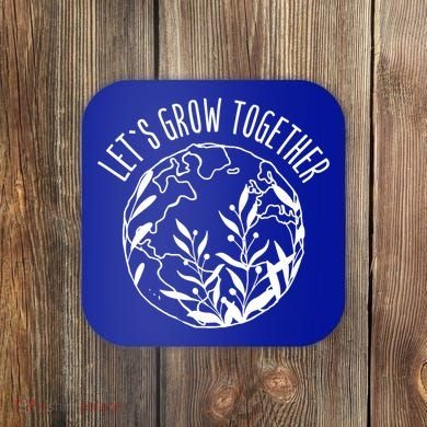 Let's Grow Together Autism Awareness Month Gift Coaster