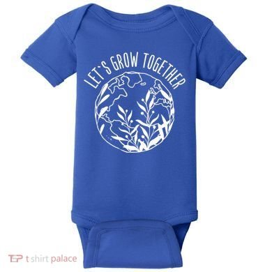 Let's Grow Together Autism Awareness Month Gift Baby Bodysuit