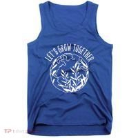 Let's Grow Together Autism Awareness Month Gift Tank Top thumb 0