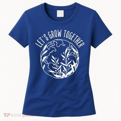 Let's Grow Together Autism Awareness Month Gift Women's T-Shirt