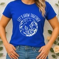 Let's Grow Together Autism Awareness Month Gift Women's T-Shirt thumb 2
