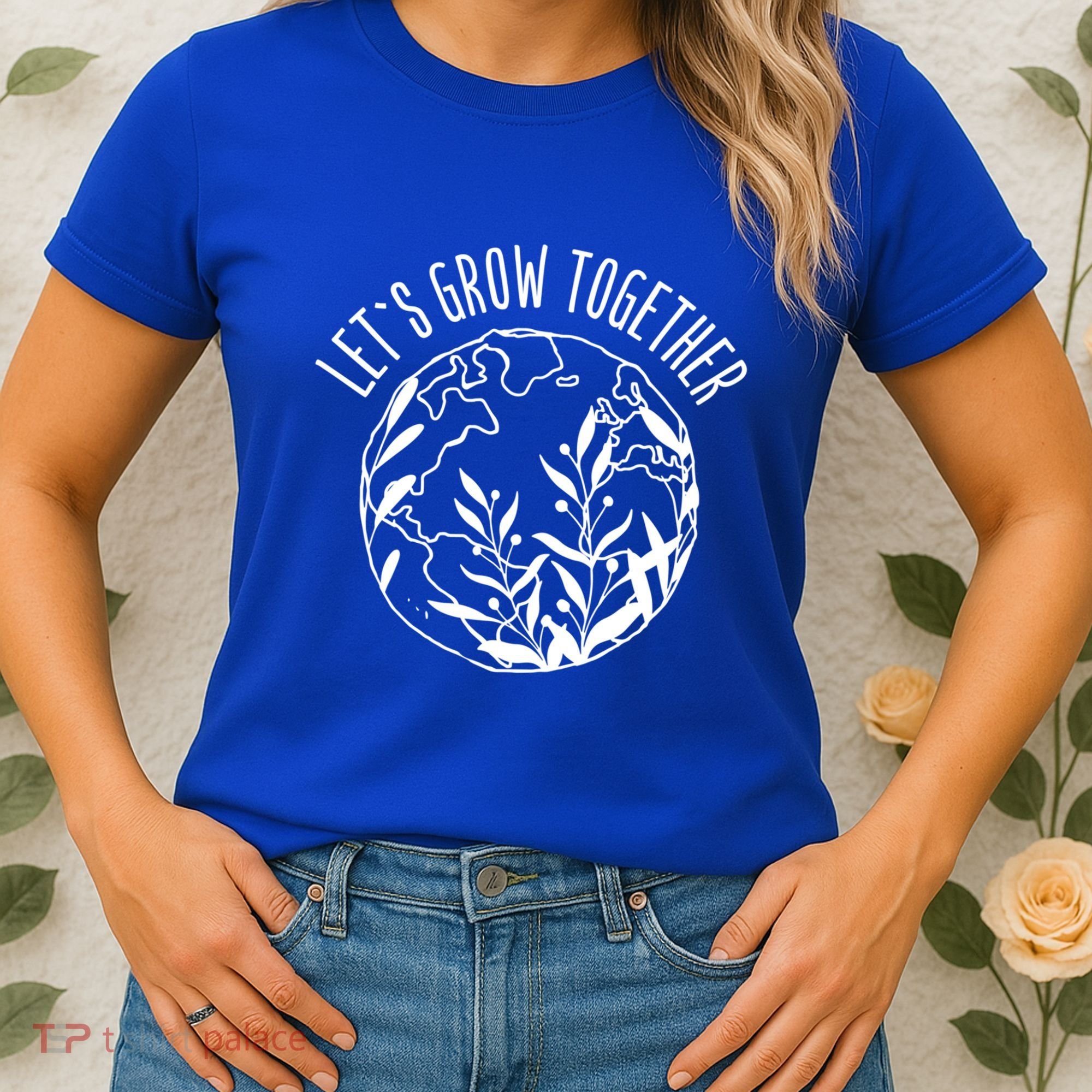Let's Grow Together Autism Awareness Month Gift Women's T-Shirt