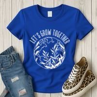 Let's Grow Together Autism Awareness Month Gift Women's T-Shirt thumb 3