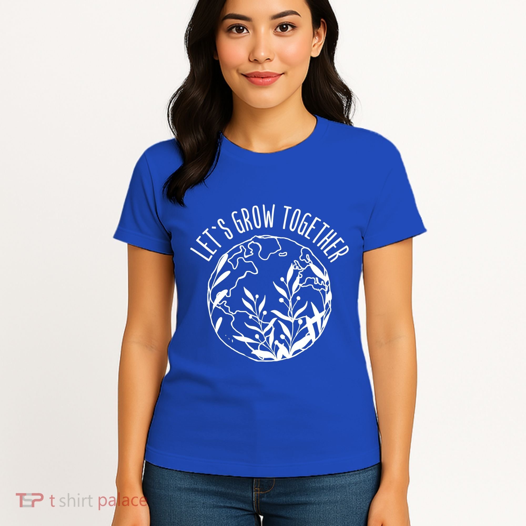 Let's Grow Together Autism Awareness Month Gift Women's T-Shirt