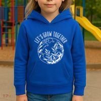 Let's Grow Together Autism Awareness Month Gift Kids Hoodie thumb 3
