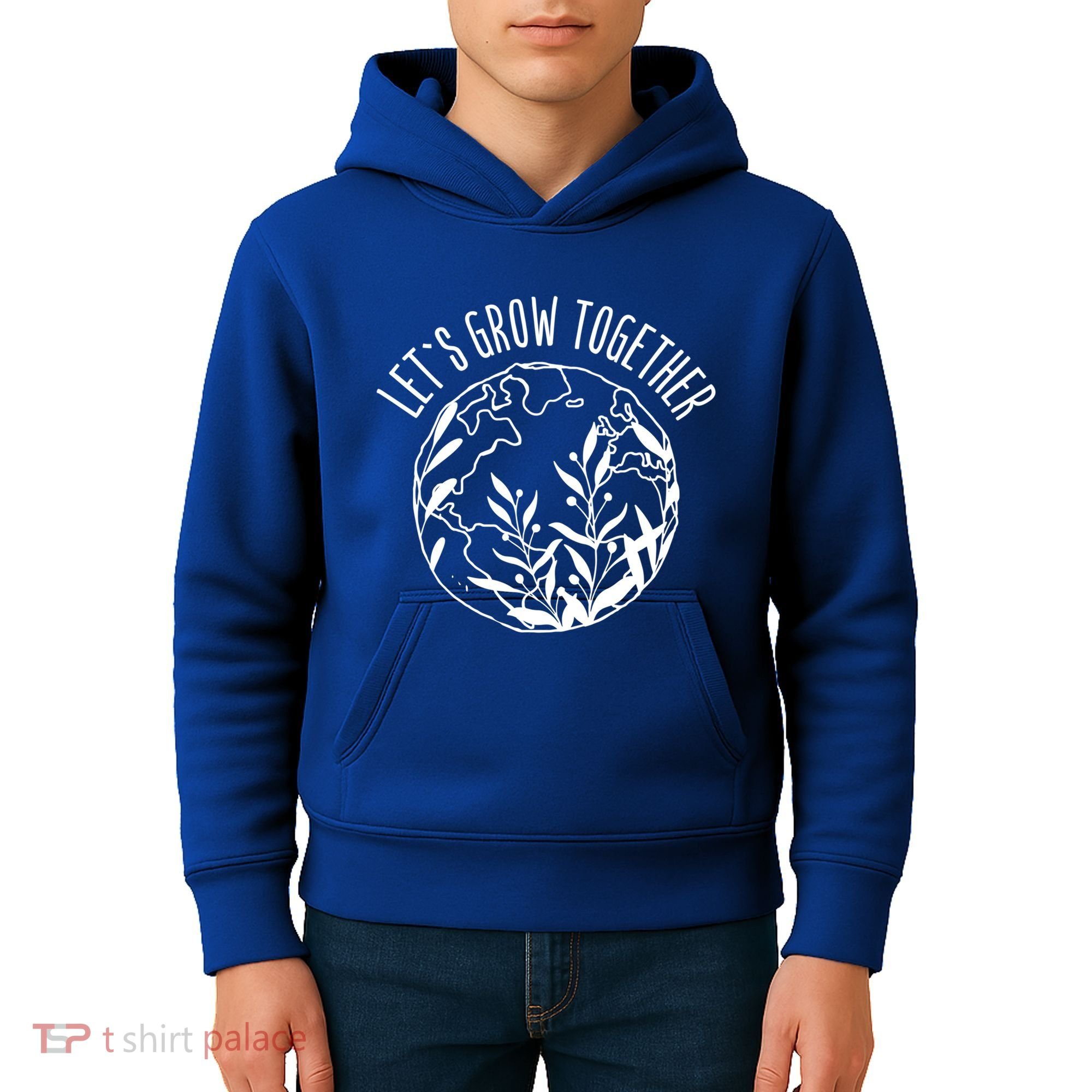 Let's Grow Together Autism Awareness Month Gift Kids Hoodie