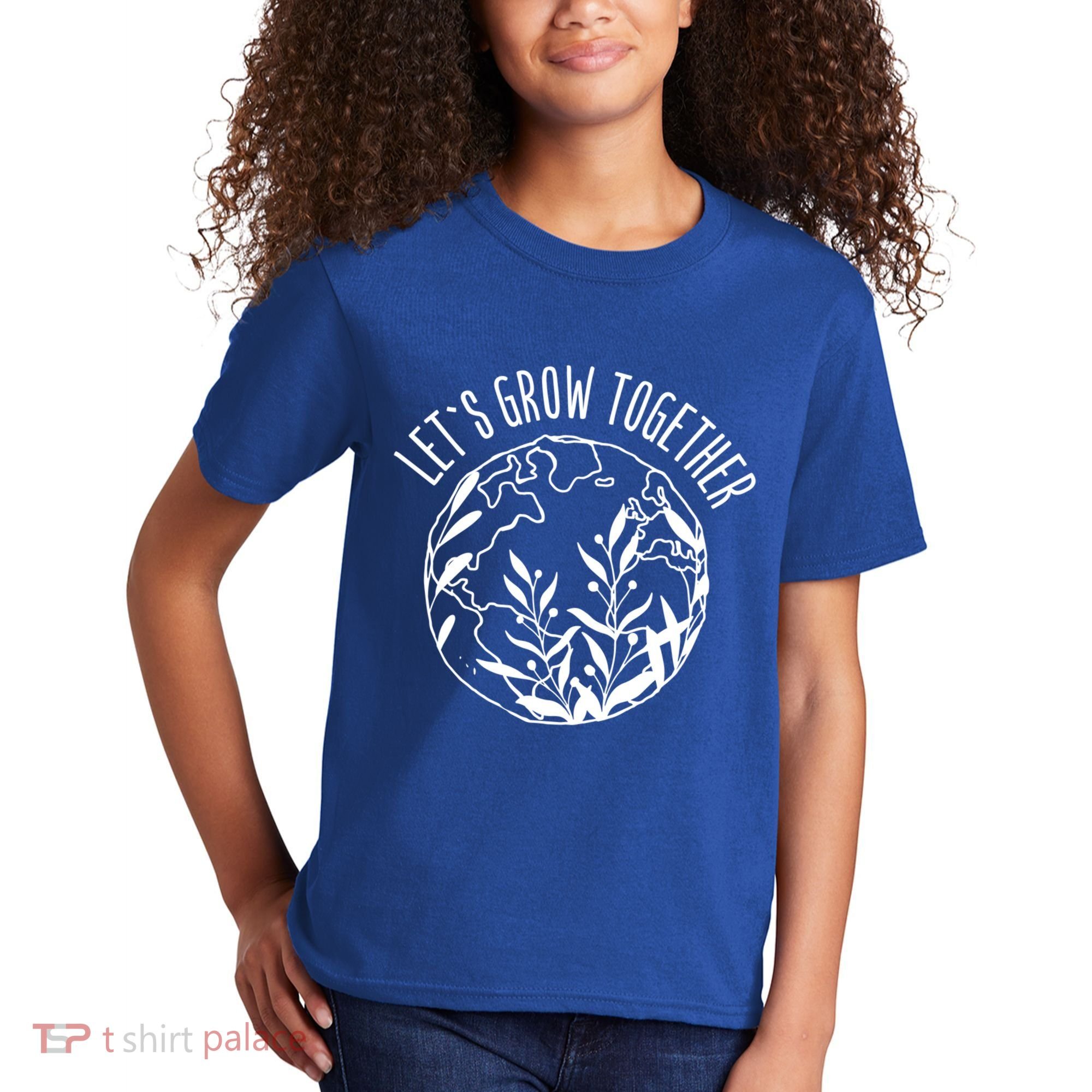 Let's Grow Together Autism Awareness Month Gift Kids T-Shirt