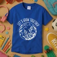 Let's Grow Together Autism Awareness Month Gift Kids T-Shirt thumb 3