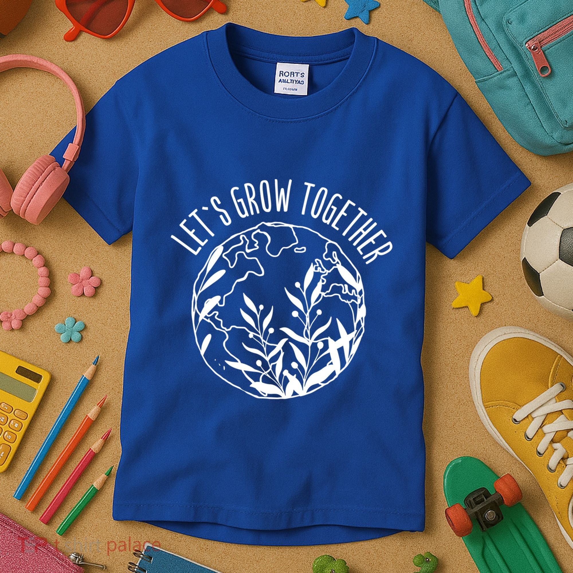 Let's Grow Together Autism Awareness Month Gift Kids T-Shirt