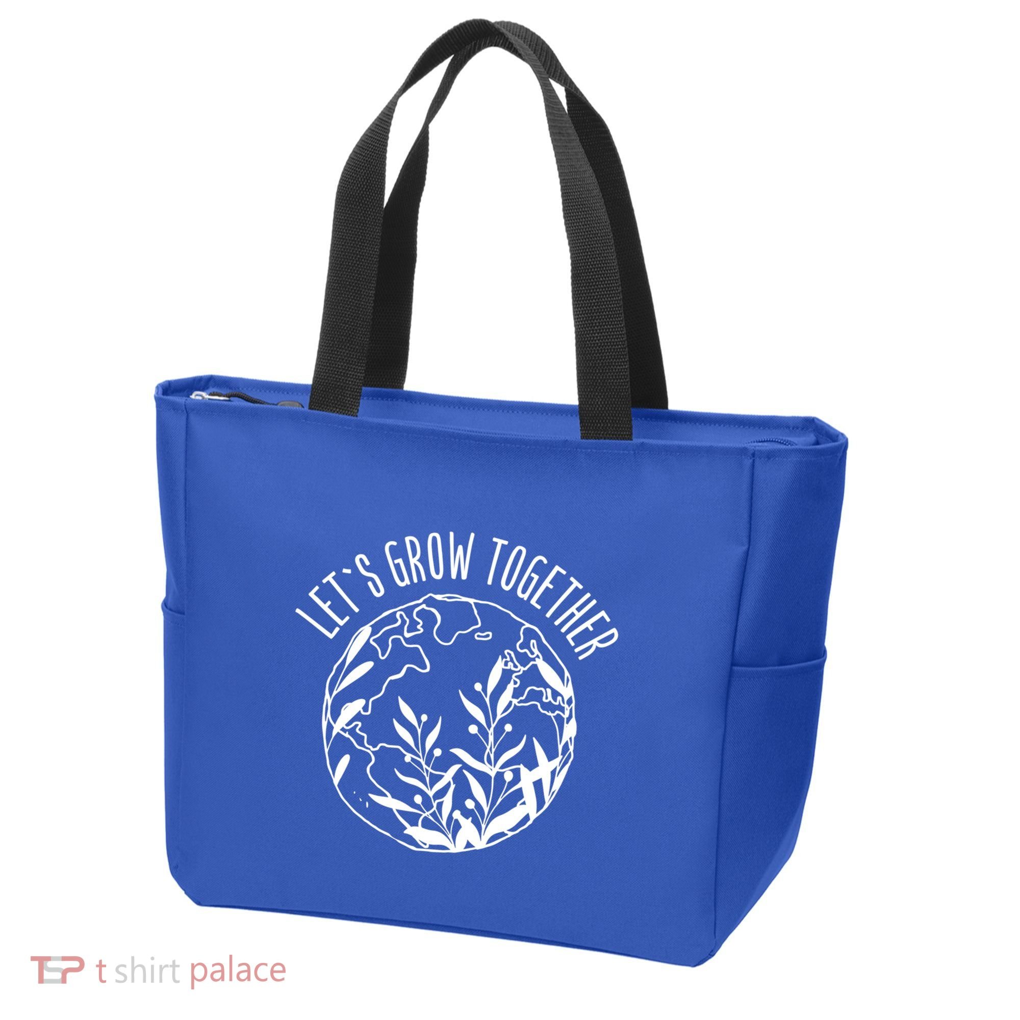 Let's Grow Together Autism Awareness Month Gift Tote Bag