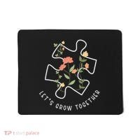 Let's Grow Together Puzzle Flowers Autism Support Mousepad thumb 0