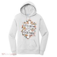 Let's Grow Together Teacher Autism Awareness Autism Flower With Puzzle Women's Hoodie thumb 0