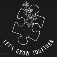 Let's Grow Together Autism Awareness Women's Hoodie thumb 2