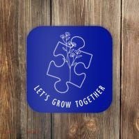 Let's Grow Together Autism Awareness Coaster thumb 0