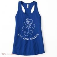 Let's Grow Together Autism Awareness Women's Tank Top thumb 0