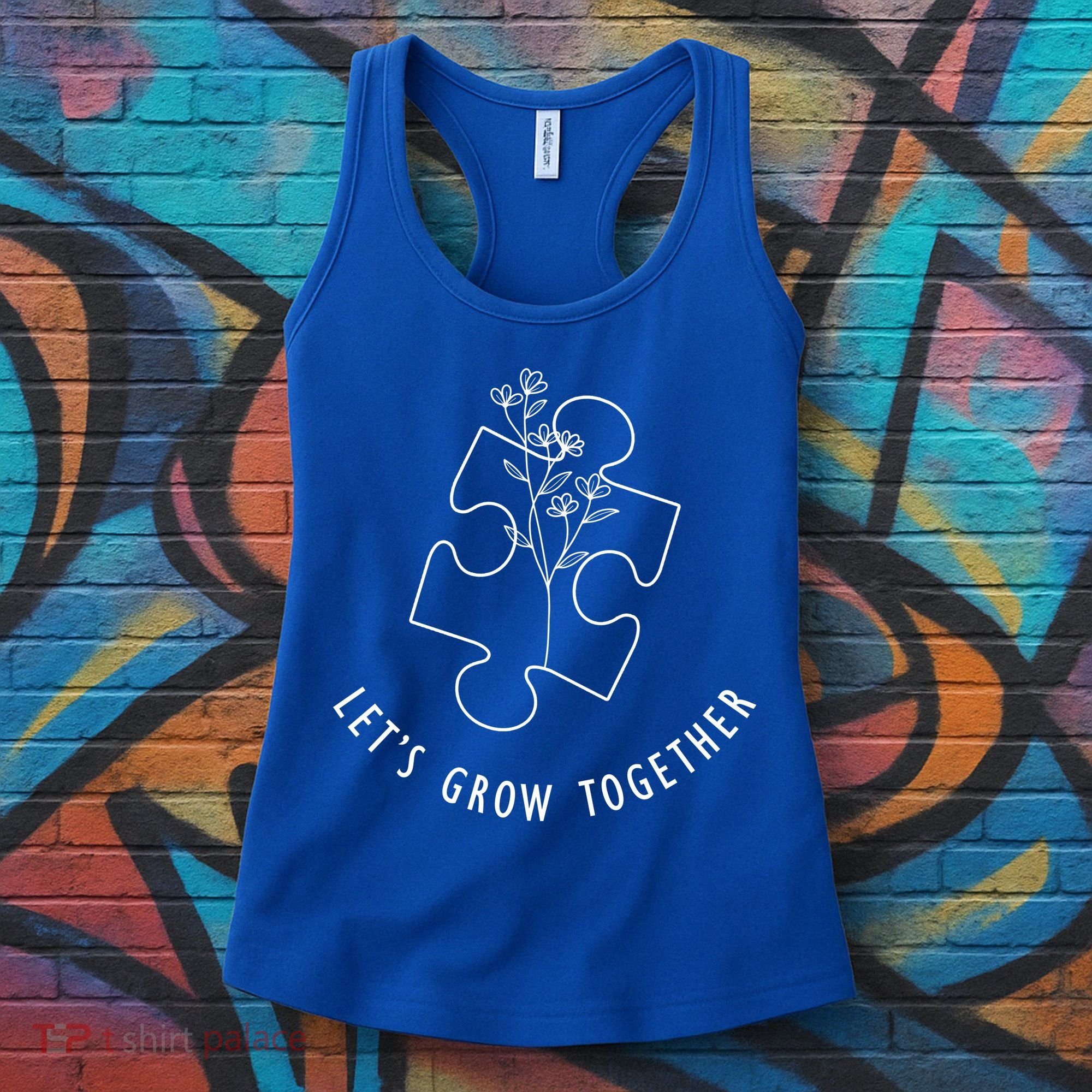 Let's Grow Together Autism Awareness Women's Tank Top