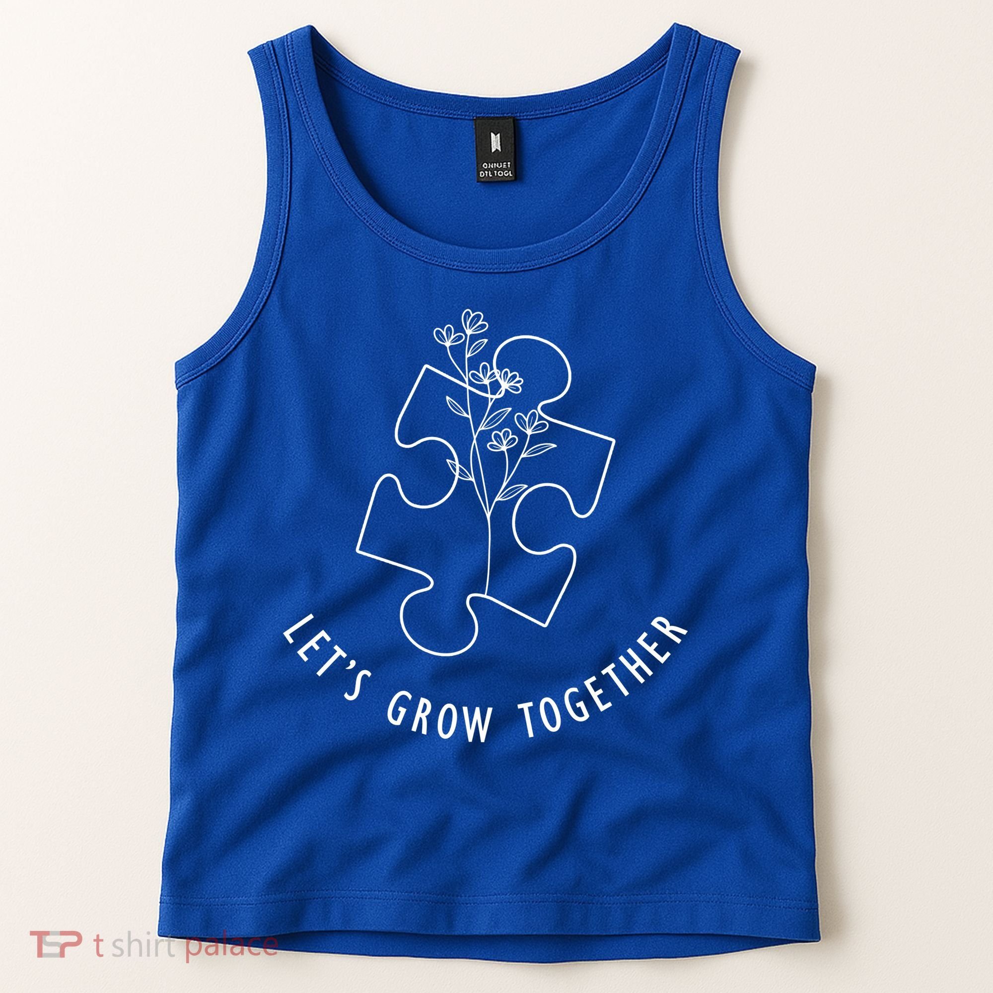 Let's Grow Together Autism Awareness Tank Top