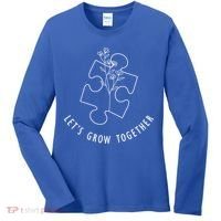 Let's Grow Together Autism Awareness Women's Long Sleeve Shirt thumb 0