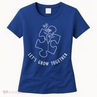 Let's Grow Together Autism Awareness Women's T-Shirt thumb 0