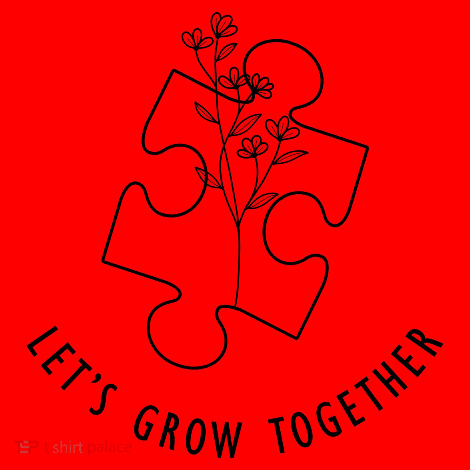 Let's Grow Together Autism Awareness Santa Hat