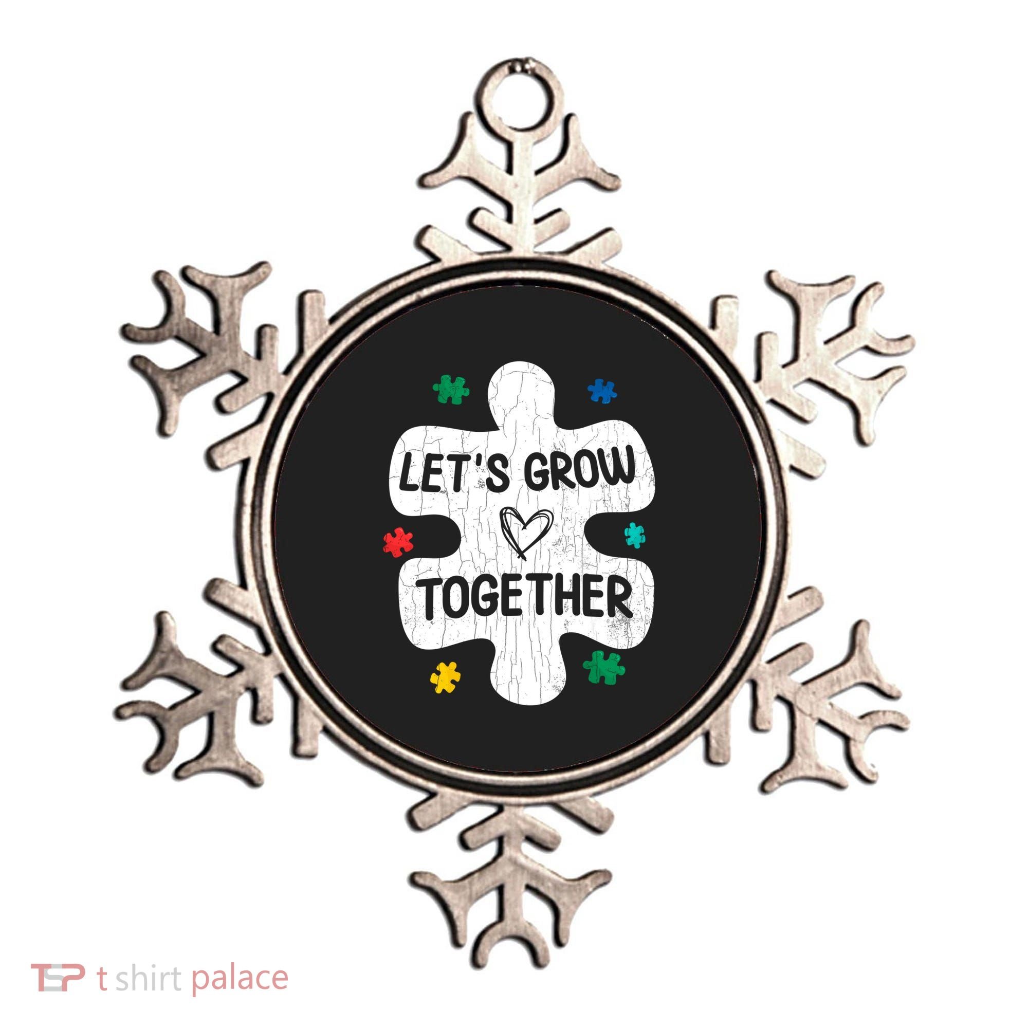 Let's Grow Together Funny Autism Awareness Autistic Graphic Gift Ornament