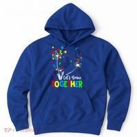 Let's Grow Together Puzzle Flowers Autism Support Cute Gift Hoodie thumb 0