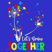 Let's Grow Together Puzzle Flowers Autism Support Cute Gift Women's Tank Top thumb 5