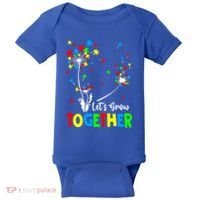Let's Grow Together Puzzle Flowers Autism Support Cute Gift Baby Bodysuit thumb 0