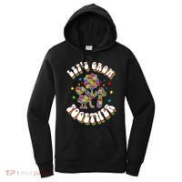 Let's Grow Together Puzzle Flowers Autism Support Great Gift Women's Hoodie thumb 0