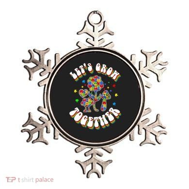 Let's Grow Together Puzzle Flowers Autism Support Great Gift Ornament