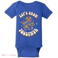 Let's Grow Together Puzzle Flowers Autism Support Great Gift Baby Bodysuit thumb 0