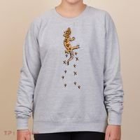 Leopard Gecko Tracks Lizard Lover Gift Meaningful Gift Women's Sweatshirt thumb 0