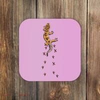Leopard Gecko Tracks Lizard Lover Gift Meaningful Gift Coaster thumb 0
