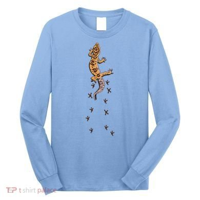 Leopard Gecko Tracks Lizard Lover Gift Meaningful Gift Long Sleeve Shirt