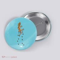 Leopard Gecko Tracks Lizard Lover Gift Meaningful Gift Button thumb 0