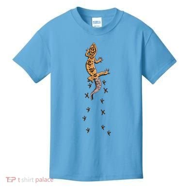 Leopard Gecko Tracks Lizard Lover Gift Meaningful Gift Kids T-Shirt