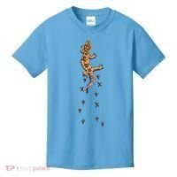 Leopard Gecko Tracks Lizard Lover Gift Meaningful Gift Kids T-Shirt thumb 0