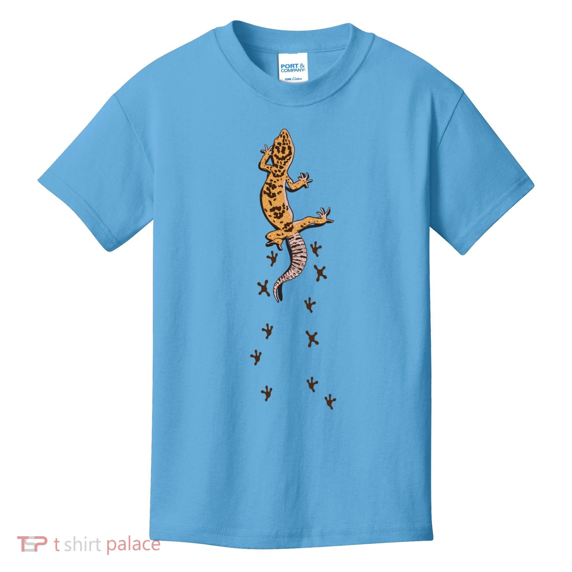 Leopard Gecko Tracks Lizard Lover Gift Meaningful Gift Kids T-Shirt