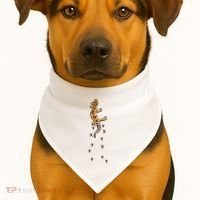 Leopard Gecko Tracks Lizard Lover Gift Meaningful Gift USA-Made Doggie Bandana thumb 1