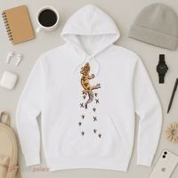 Leopard Gecko Tracks Lizard Lover Gift Meaningful Gift Hoodie thumb 3