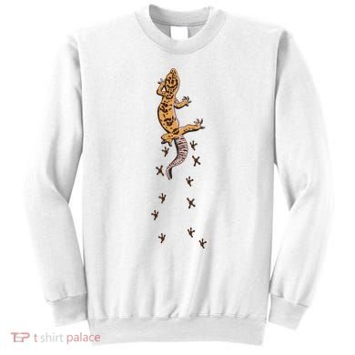 Leopard Gecko Tracks Lizard Lover Gift Meaningful Gift Sweatshirt