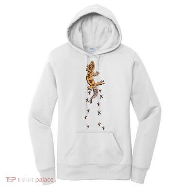 Leopard Gecko Tracks Lizard Lover Gift Meaningful Gift Women's Hoodie