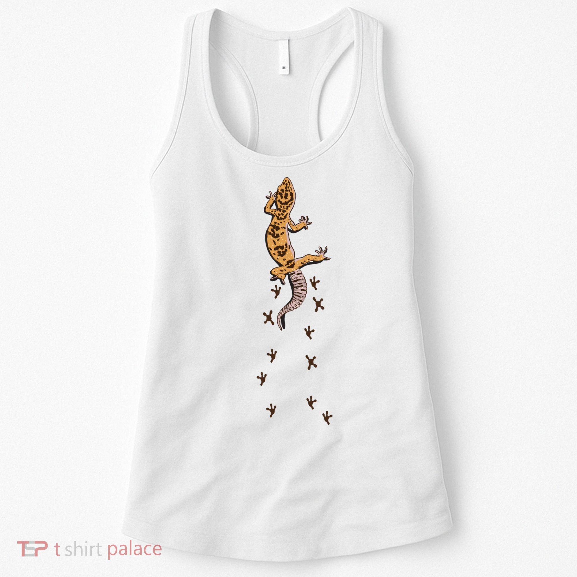 Leopard Gecko Tracks Lizard Lover Gift Meaningful Gift Women's Tank Top